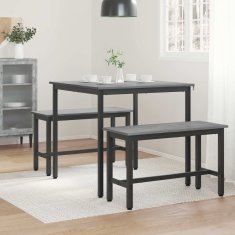 Vidaxl Jedilne mize 80 x 80 x 75 cm Inženirski les Siva Sonoma Kvadrat