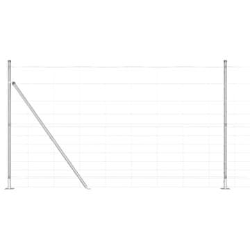 Vidaxl Varjena žična ograja z betonsko podlago 50 x 1,4 m (Š x V)