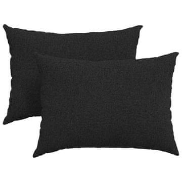 Vidaxl Blazine za kavč 2 szt. Črna 70 x 50 cm blago