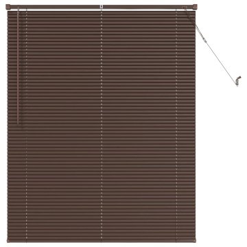Vidaxl Venecijanska žaluzija Temno rjava z vzorcem 150 x 120 cm 25 mm