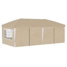Vidaxl Zložljivi šotor za zabave 575 x 288 x 245 cm Krem