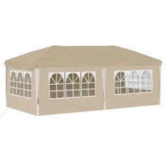 Vidaxl Zložljivi šotor za zabave 575 x 288 x 245 cm Krem