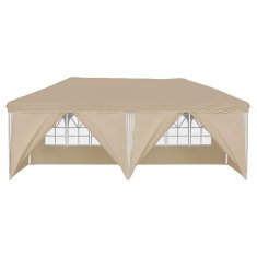 Vidaxl Zložljivi šotor za zabave 575 x 288 x 245 cm Krem