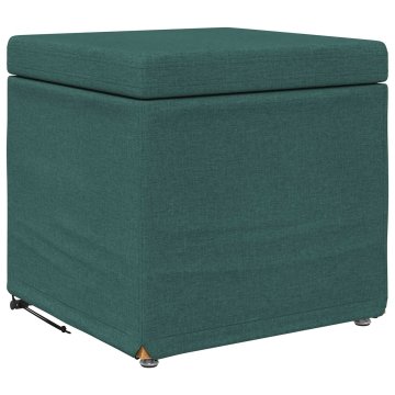 Vidaxl Stolica Temno zelena 41 x 41 x 40 cm Tkanina in obdelano les