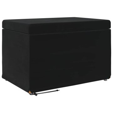 Vidaxl Stolica Črna 61 x 41 x 40 cm Samet in Umetno Leseno
