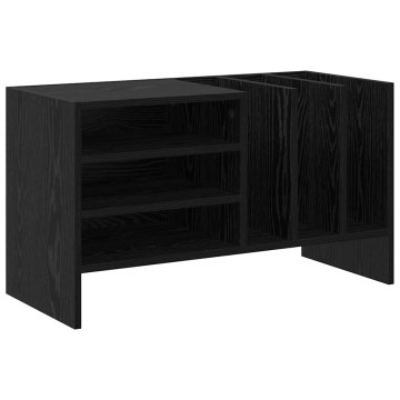 Vidaxl Omara za plošče Črna Orehovina 78,5 x 35 x 45 cm Inženirski les