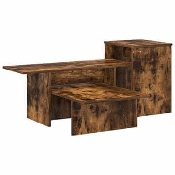 Vidaxl Konzolna miza Dimljeni oreh 91,5 x 35 x 38,5 cm Konstruiran les