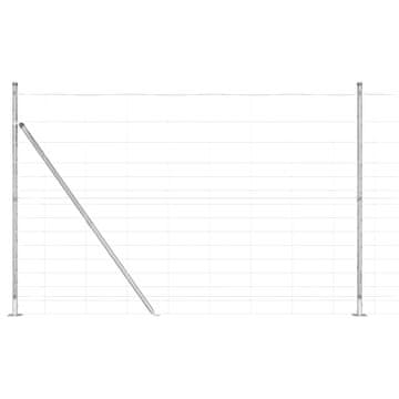 Vidaxl Varjena žična ograja z betonsko podlago 50 x 1,6 m (Š x V)