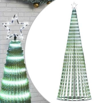 Vidaxl LED božično drevo 475 LED hladno bele 247 cm
