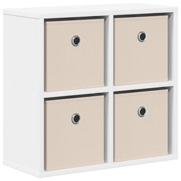 Vidaxl Strani šal s predalom Bela 49,5 x 22 x 47 cm