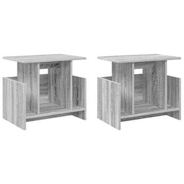 Vidaxl TV stojalo 2 szt. Siva Sonoma 50 x 35 x 45 cm Konstruiran les