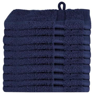 Vidaxl Gostinska brisača SOLUND 10 szt. Temno modra 15 x 21 cm 550 gsm