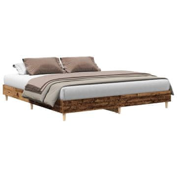 Vidaxl Posteljni okvir brez vzmetnice star les 160x200 cm