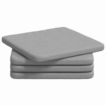 Vidaxl Sedežne blazine 4 szt. Oblačno siva 40 x 40 x 3 cm blago