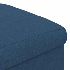 Vidaxl Ottoman s shranjevanjem Modra 40 x 40 x 45 cm blago