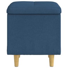 Vidaxl Ottoman s shranjevanjem Modra 40 x 40 x 45 cm blago