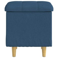 Vidaxl Ottoman s shranjevanjem Modra 40 x 40 x 45 cm blago