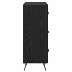 Vidaxl Predalni šafka Črni Hrast 69,5 x 34 x 90 cm Konstruirano leseno