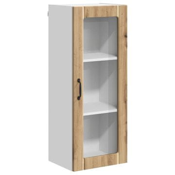 Vidaxl Stenski stekleni omarica LUCCA Artisan hrast 40 x 31 x 100 cm