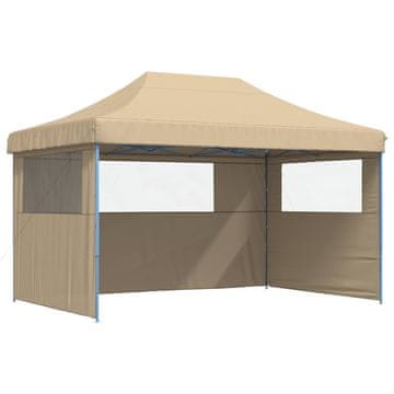 Vidaxl Zabavni šotor 292 x 440 x 315 cm Bež Oxford tkanina
