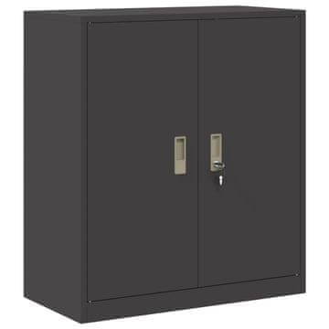 Vidaxl Omarica za shranjevanje Črna 80 x 40 x 90 cm Jeklo