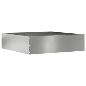 Vidaxl Robovi trave srebrna 50 x 50 x 13 cm Cinkana jeklena