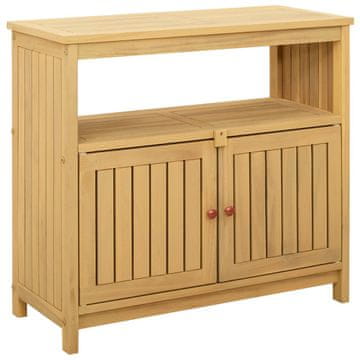 Vidaxl Vrtna konzolna miza Svetla akacija 80 x 35 x 75 cm
