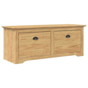 Vidaxl Klubska klop BODO Medeno rjava 118 x 40 x 50 cm Konstruiran les
