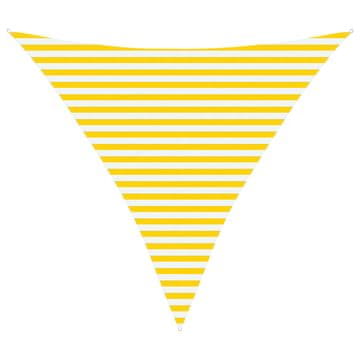 Vidaxl Sončno platno Rumena in Bela 3,6 x 3,6 x 3,6 m