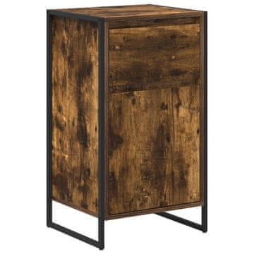 Vidaxl Strani šal Dimni hrast 43 x 36 x 75,5 cm Konstruiran les