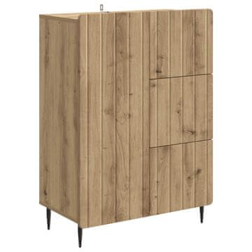 Vidaxl Strani šal Artisan hrast 66 x 34,5 x 91,5 cm Inženirski les