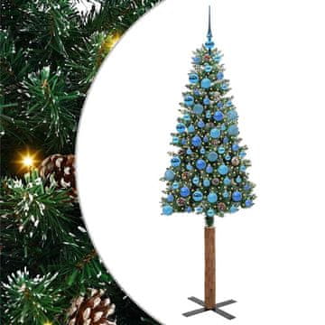 Vidaxl Ožja jelka med 300 LED Zelena 180 cm PVC in trden bor
