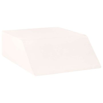 Vidaxl Blazina za noge Enobarvno Bela 63 x 52 x 19,5 cm PU pena
