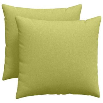 Vidaxl Blazine za kavč 2 szt. Svetlo zelena 50 x 50 cm blago