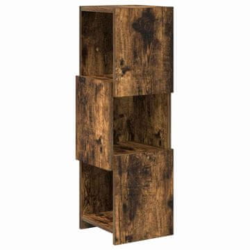 Vidaxl Kotna omarica Dimljeni oreh 25,5x25x80cm Konstruiran les