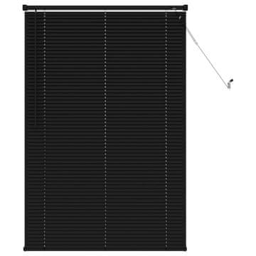 Vidaxl Venecijanska žaluzija Črna 150 x 70 cm 25 mm PVC