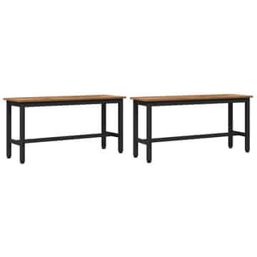 Vidaxl Jedilna klop 2 szt. Star les 100 x 32,5 x 48,5 cm
