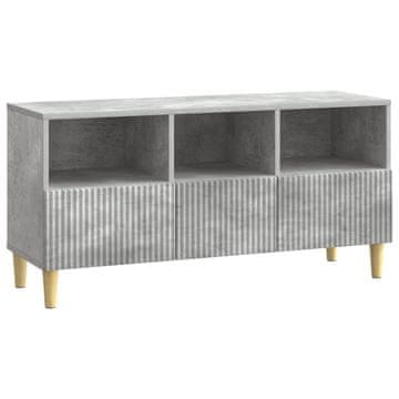 Vidaxl TV omarica Betonsko siva 102 x 34,5 x 50 cm Inženirski les