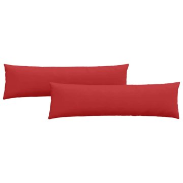 Vidaxl Blazine za kavč 2 szt. Rdeča 145 x 40 cm blago
