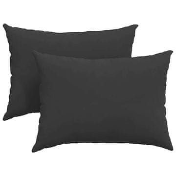 Vidaxl Blazine za kavč 2 szt. Črna 70 x 50 cm blago