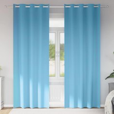 Vidaxl Zavese za zatemnitev z obroči 2 szt. Sveta modra 245 x 140 cm