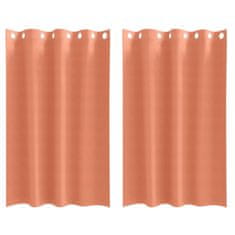 Vidaxl Zavese za zatemnitev z obroči 2 szt. Terakota 175 x 140 cm