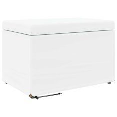 Vidaxl Stolica Bela 61 x 41 x 40 cm Umetno Usnje in Umetno Leseno
