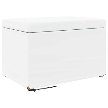 Vidaxl Stolica Bela 61 x 41 x 40 cm Umetno Usnje in Umetno Leseno