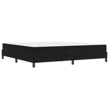 Vidaxl Postelja z vzmetnico z vzmetnico Črna 200 x 200 cm blago