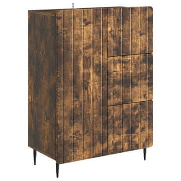 Vidaxl Strani šal Dimljen hrast 66 x 34,5 x 91,5 cm Inženirski les