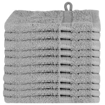 Vidaxl Gostinska brisača SOLUND 10 kos Siva 15 x 21 cm 550 gsm
