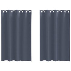 Vidaxl Zavese za zatemnitev z obroči 2 szt. Antracit 175 x 140 cm