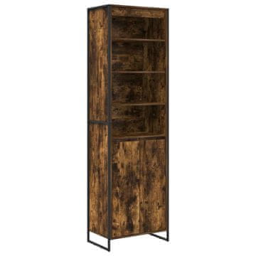 Vidaxl Visoke omare Dimni hrast 60 x 36 x 200 cm Konstruiran les