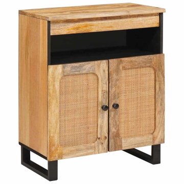 Vidaxl Strani šal Rjava 60 x 33 x 75 cm Masiven les manga
